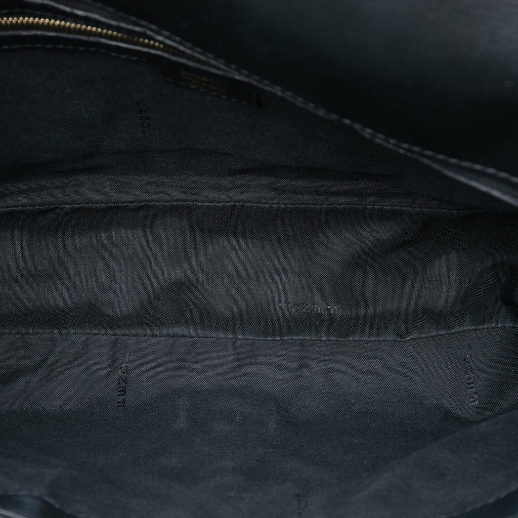 Fendi Large Zucca Embossed Leather Baguette Satchel
