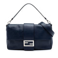 Fendi Large Zucca Embossed Leather Convertible Belt Baguette