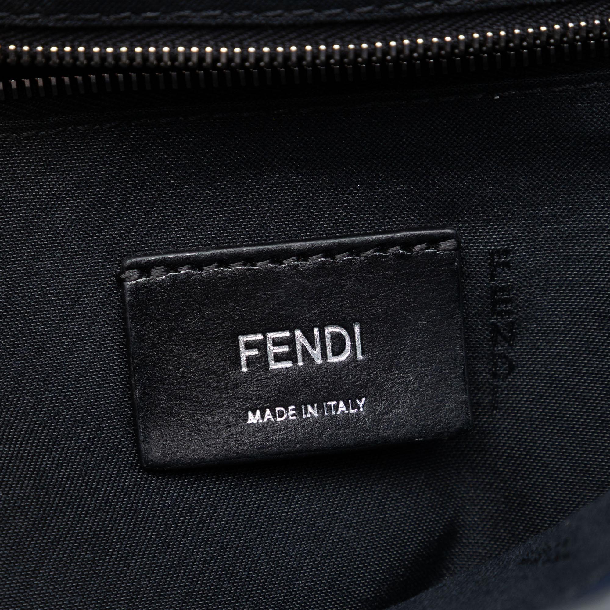Fendi Large Zucca Embossed Leather Convertible Belt Baguette