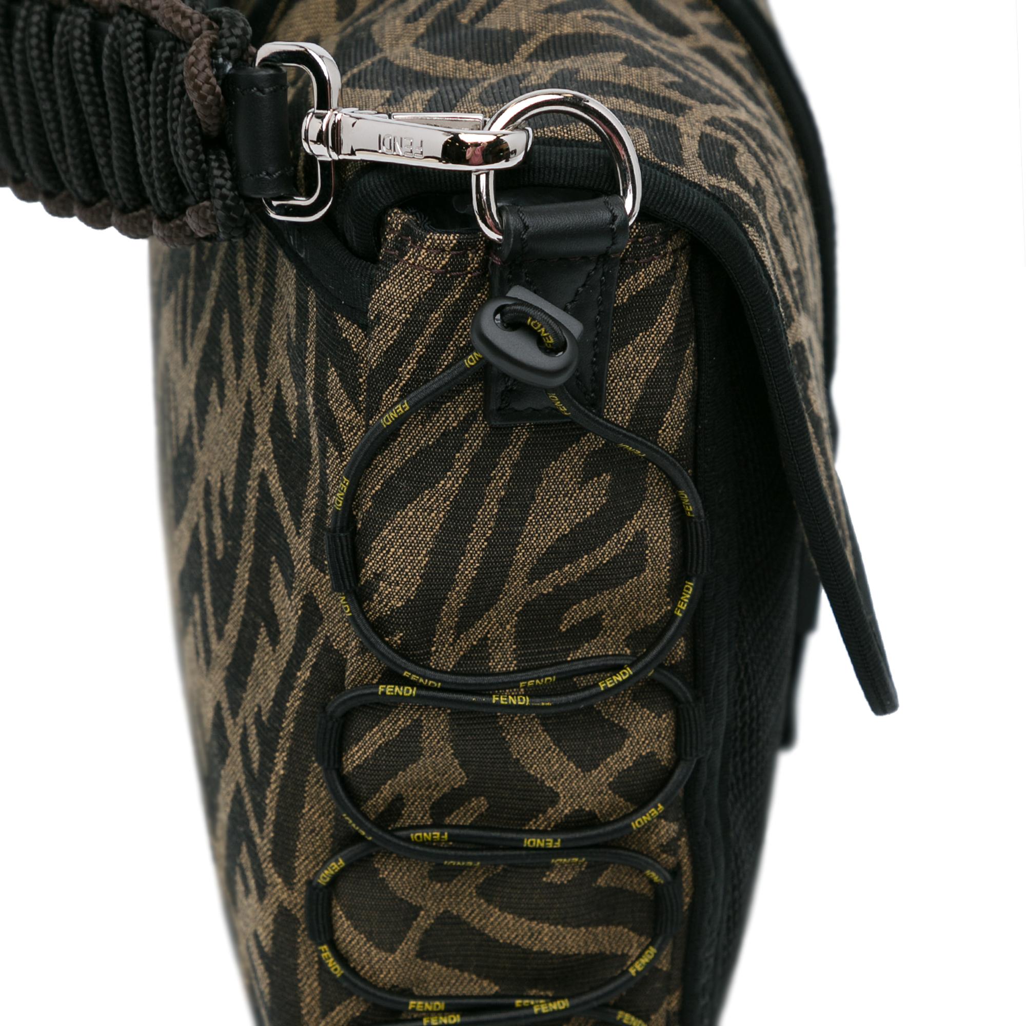 Fendi Large Zucca Vertigo Mesh Baguette Satchel