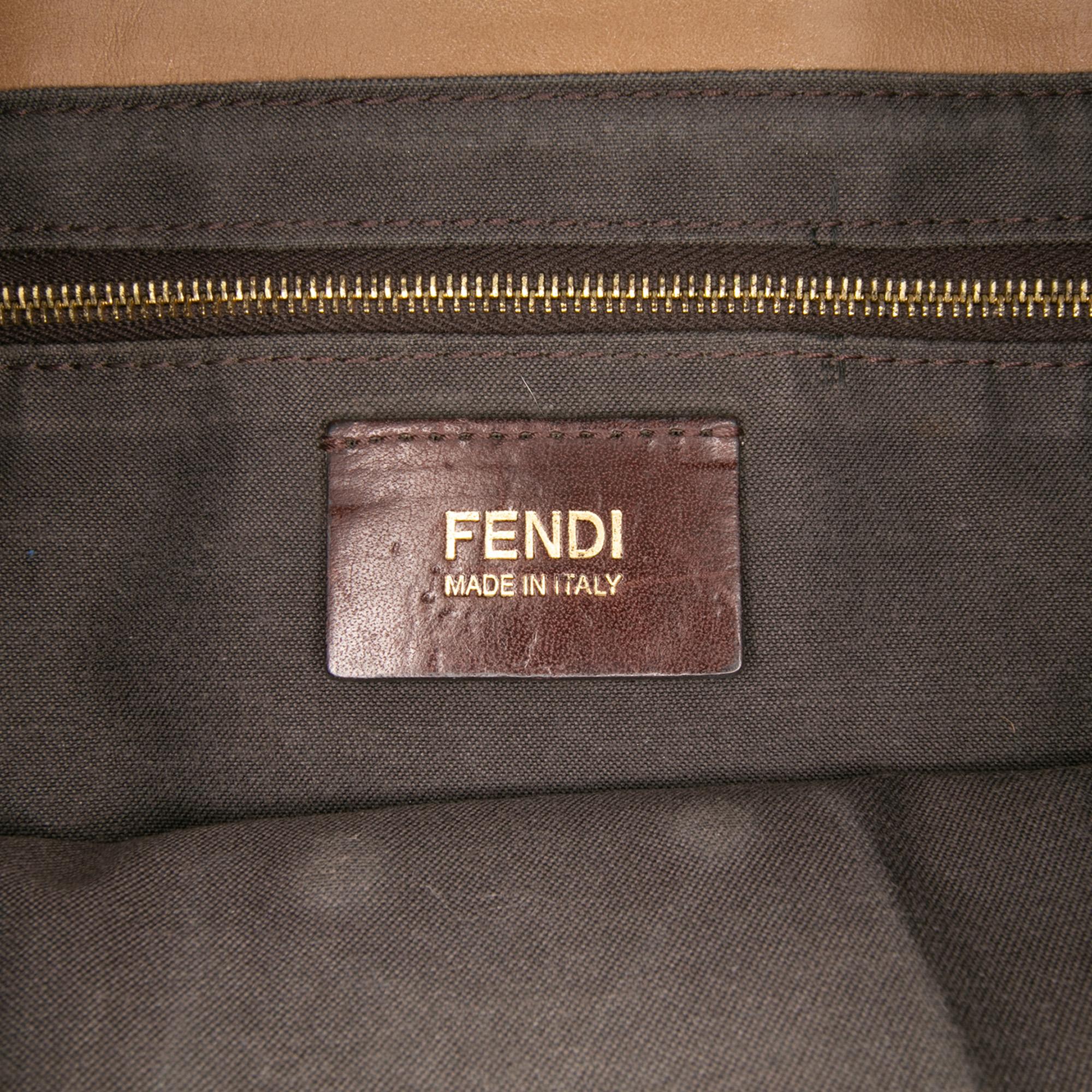 Fendi Leather Baguette Chain Flap