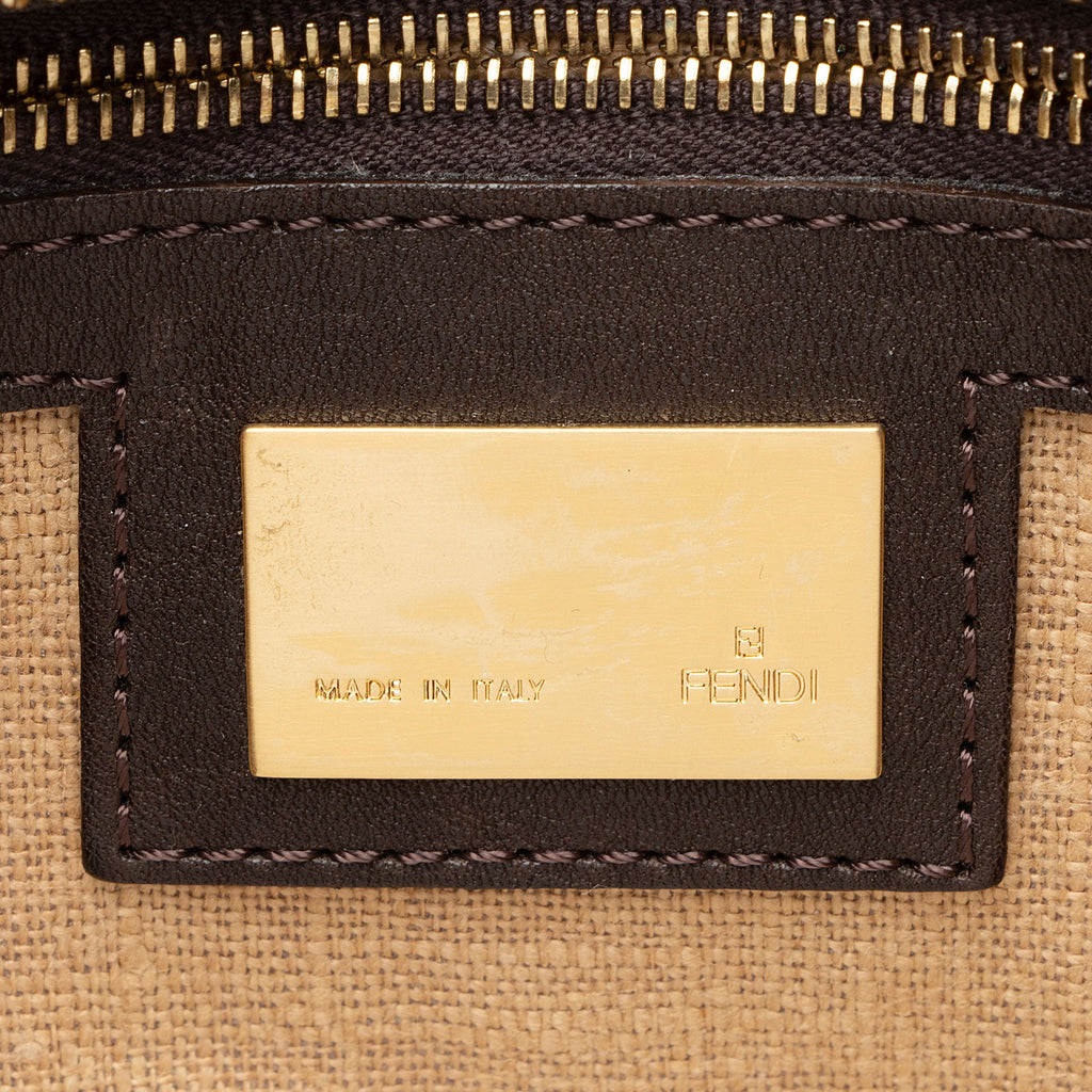 Fendi Leather Devil Trapezio Small Satchel