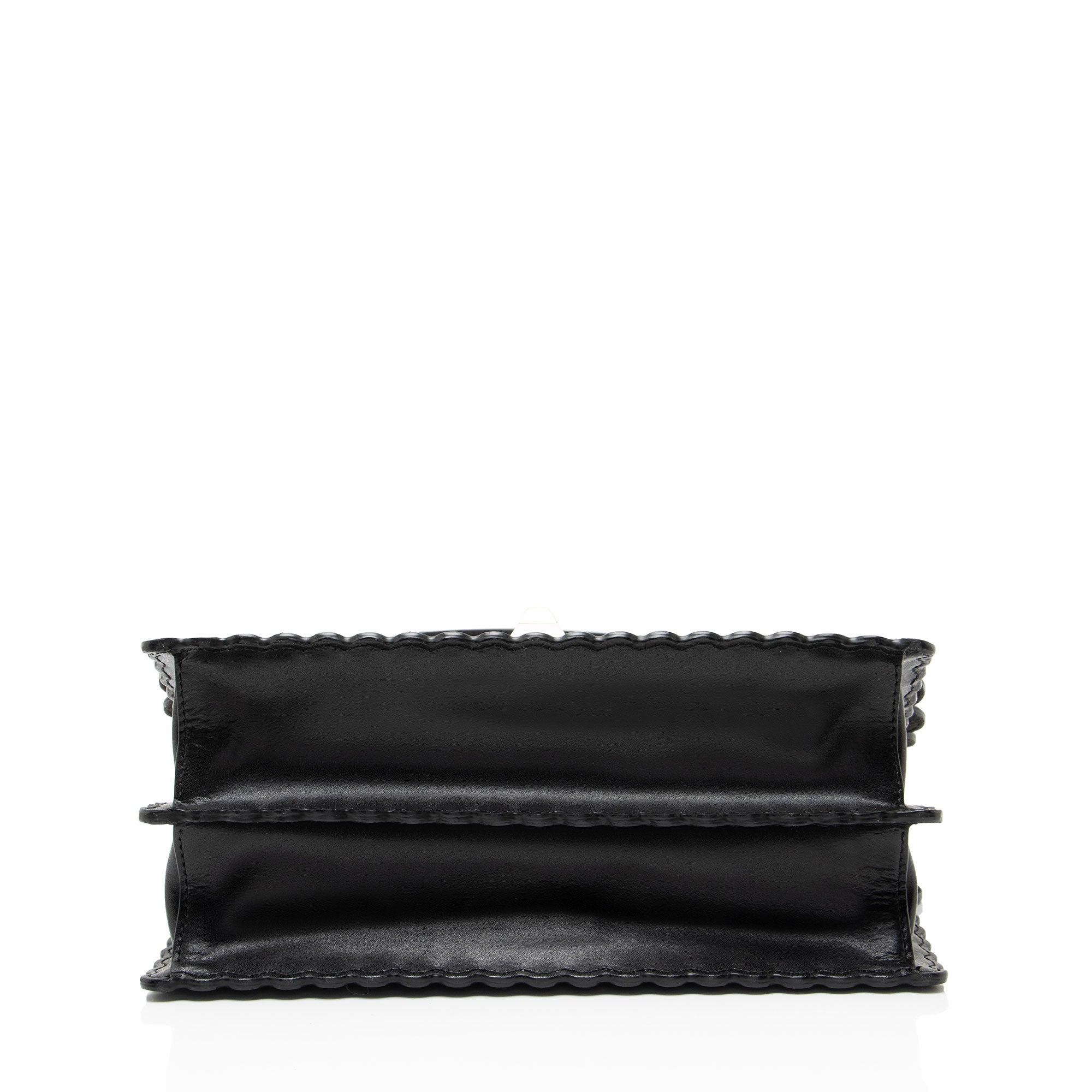 Fendi Leather Embroidered Flowers and Bows Kan I Medium Shoulder Bag