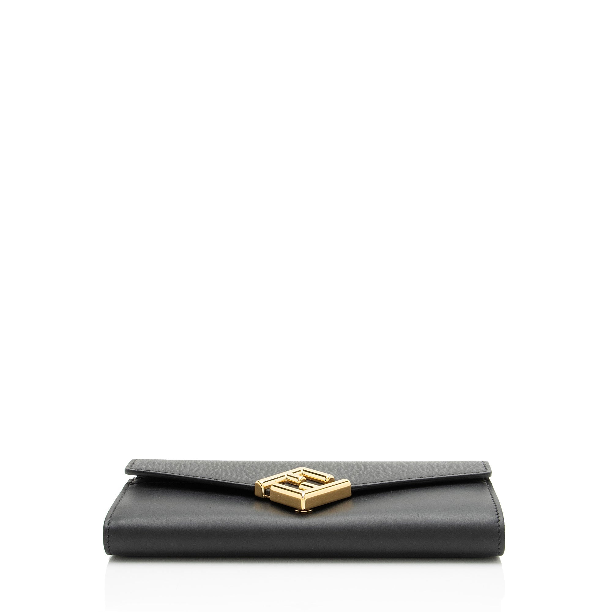Fendi Leather FF Diamonds Continental Wallet on Chain