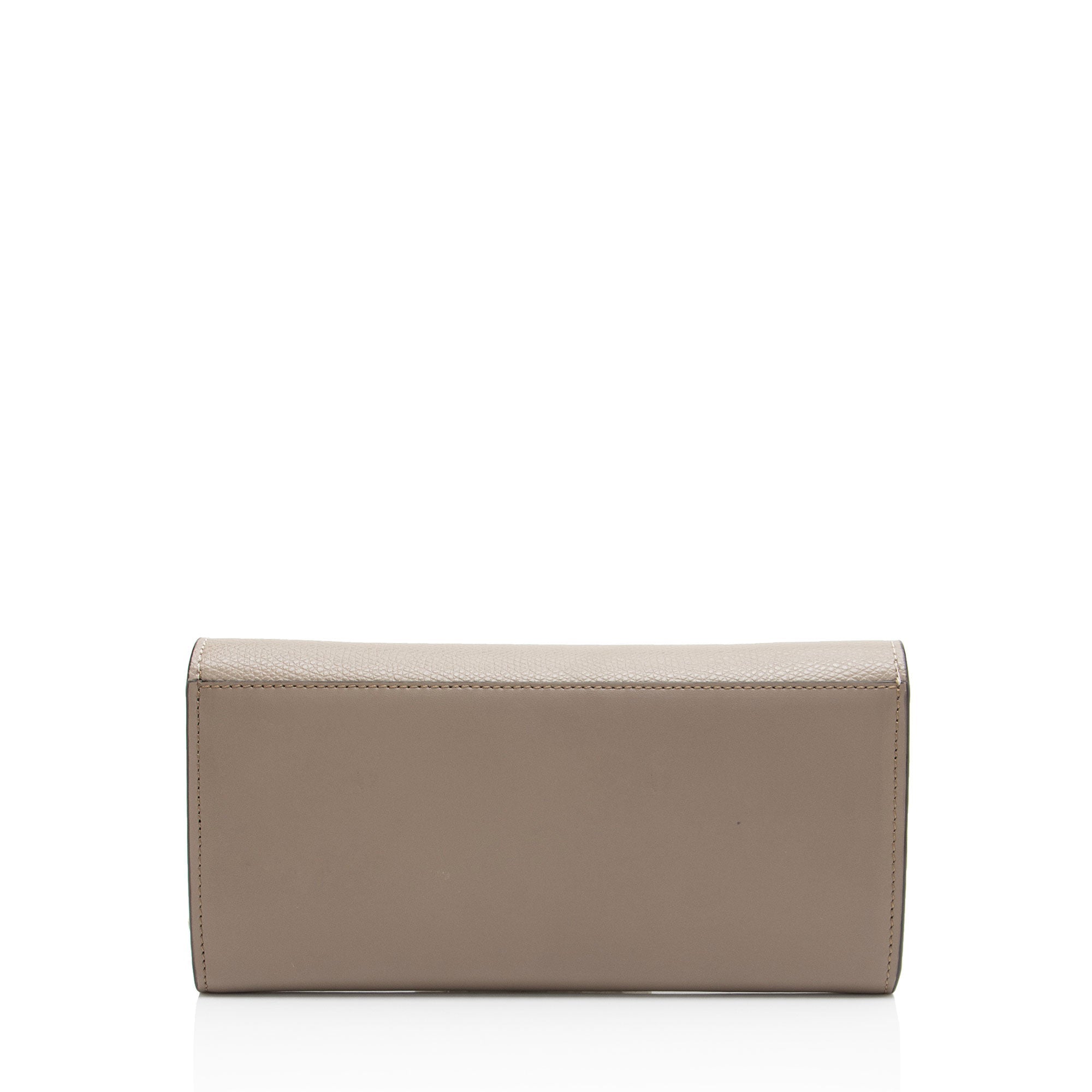 Fendi Leather FF Diamonds Continental Wallet with Chain