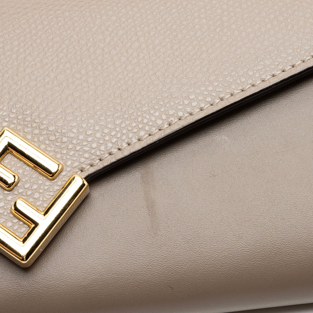 Fendi Leather FF Diamonds Continental Wallet with Chain