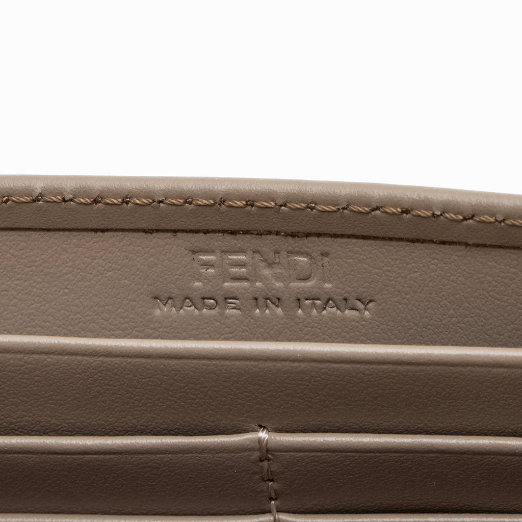 Fendi Leather FF Diamonds Continental Wallet with Chain