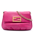 Fendi Leather Fendista Pochette Crossbody