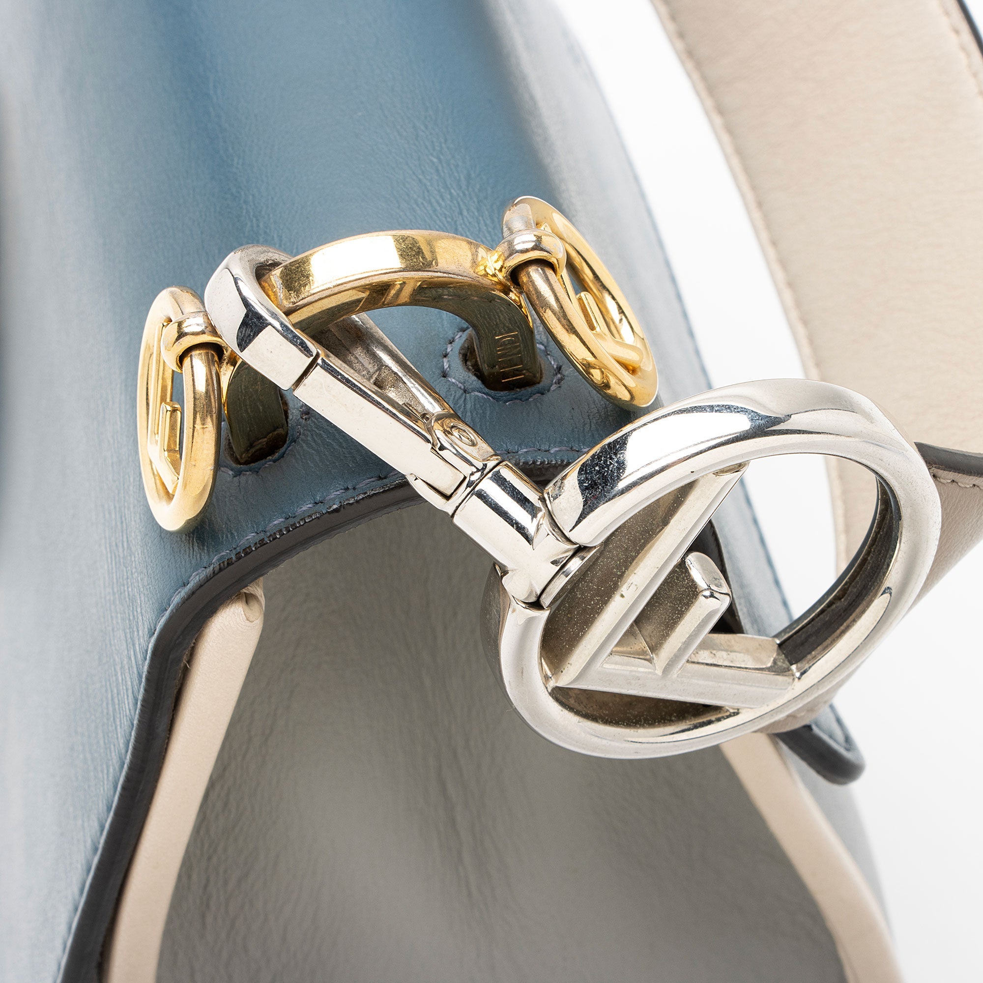 Fendi Leather Kan I F Medium Shoulder Bag