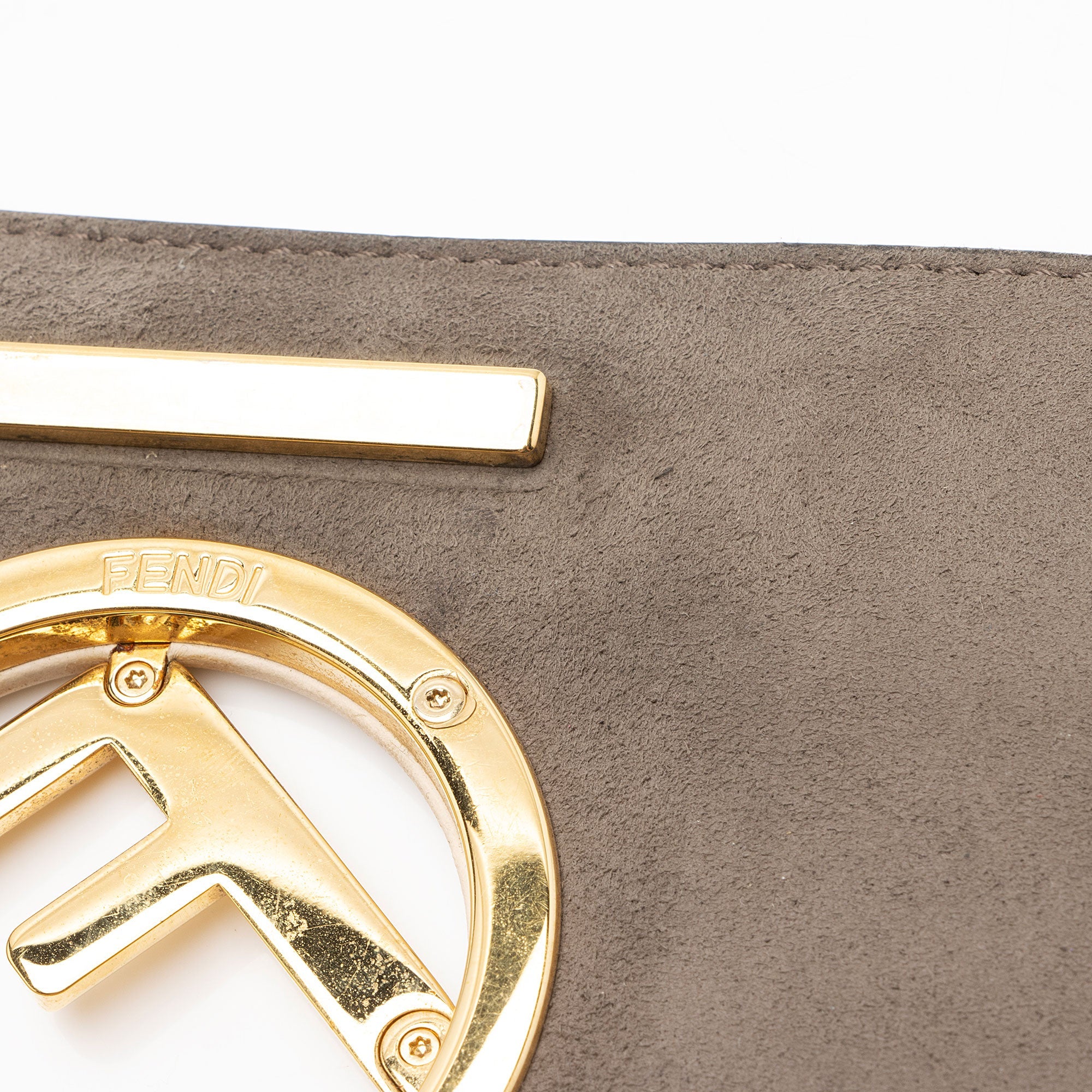 Fendi Leather Kan I F Medium Shoulder Bag