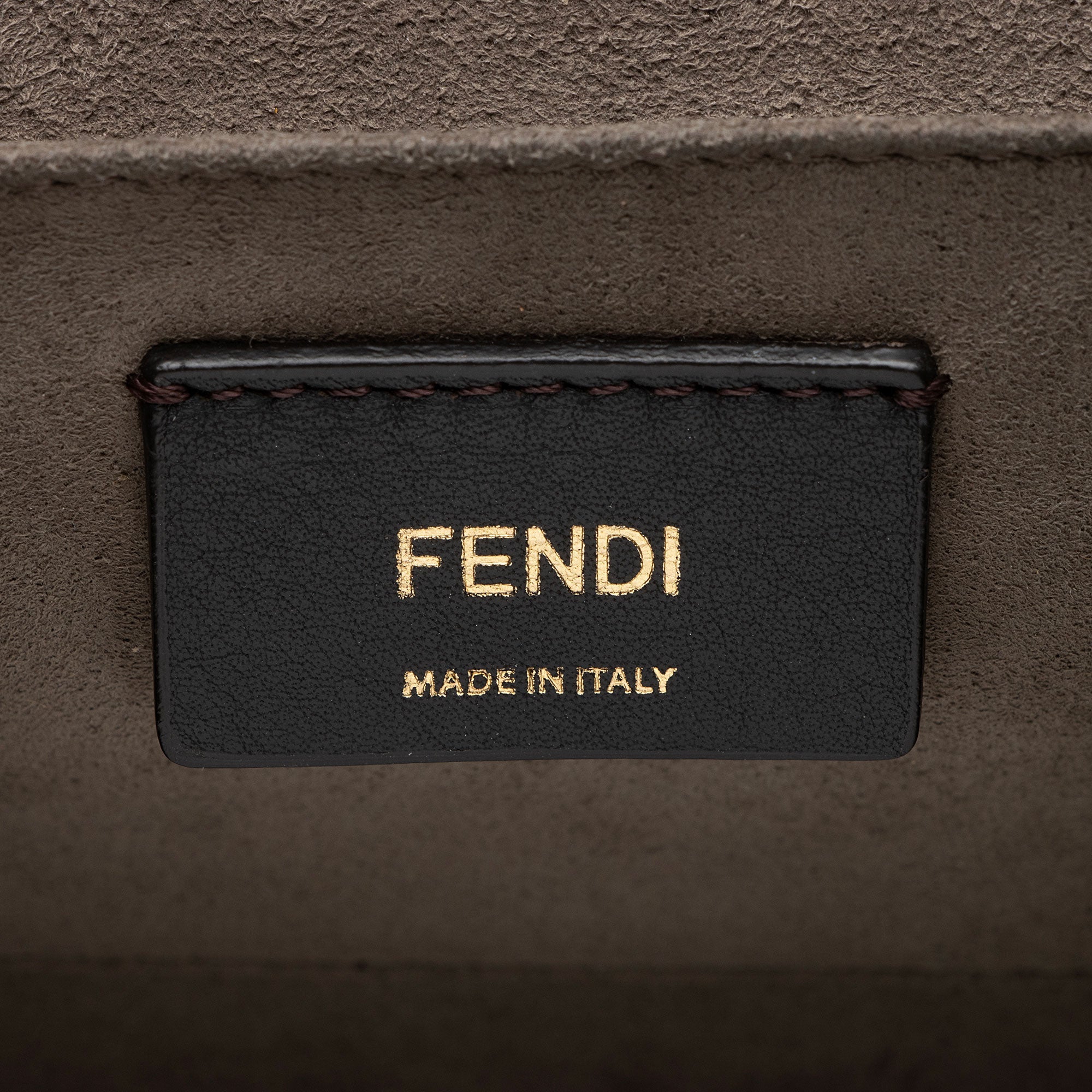 Fendi Leather Kan I F Medium Shoulder Bag