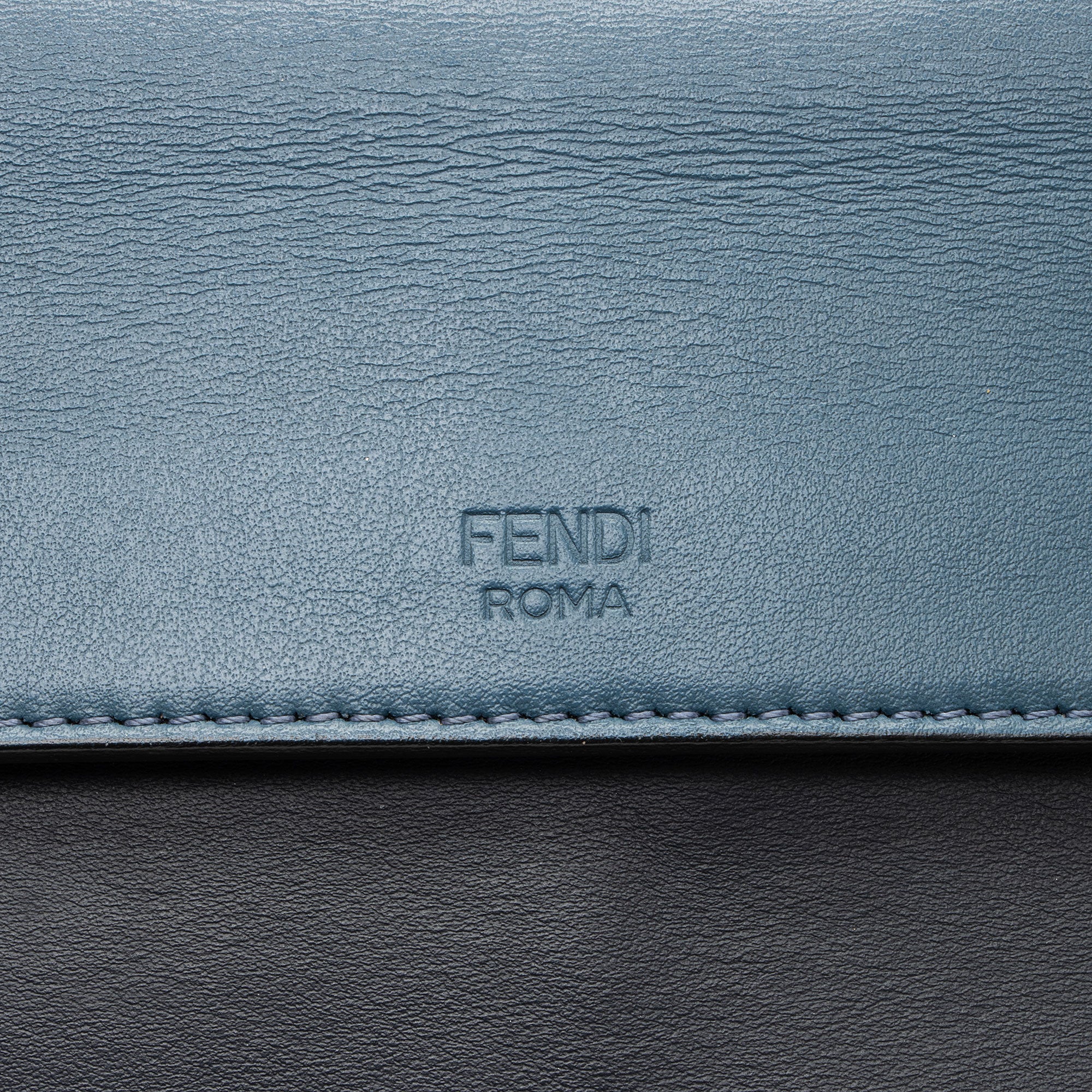 Fendi Leather Kan I F Medium Shoulder Bag