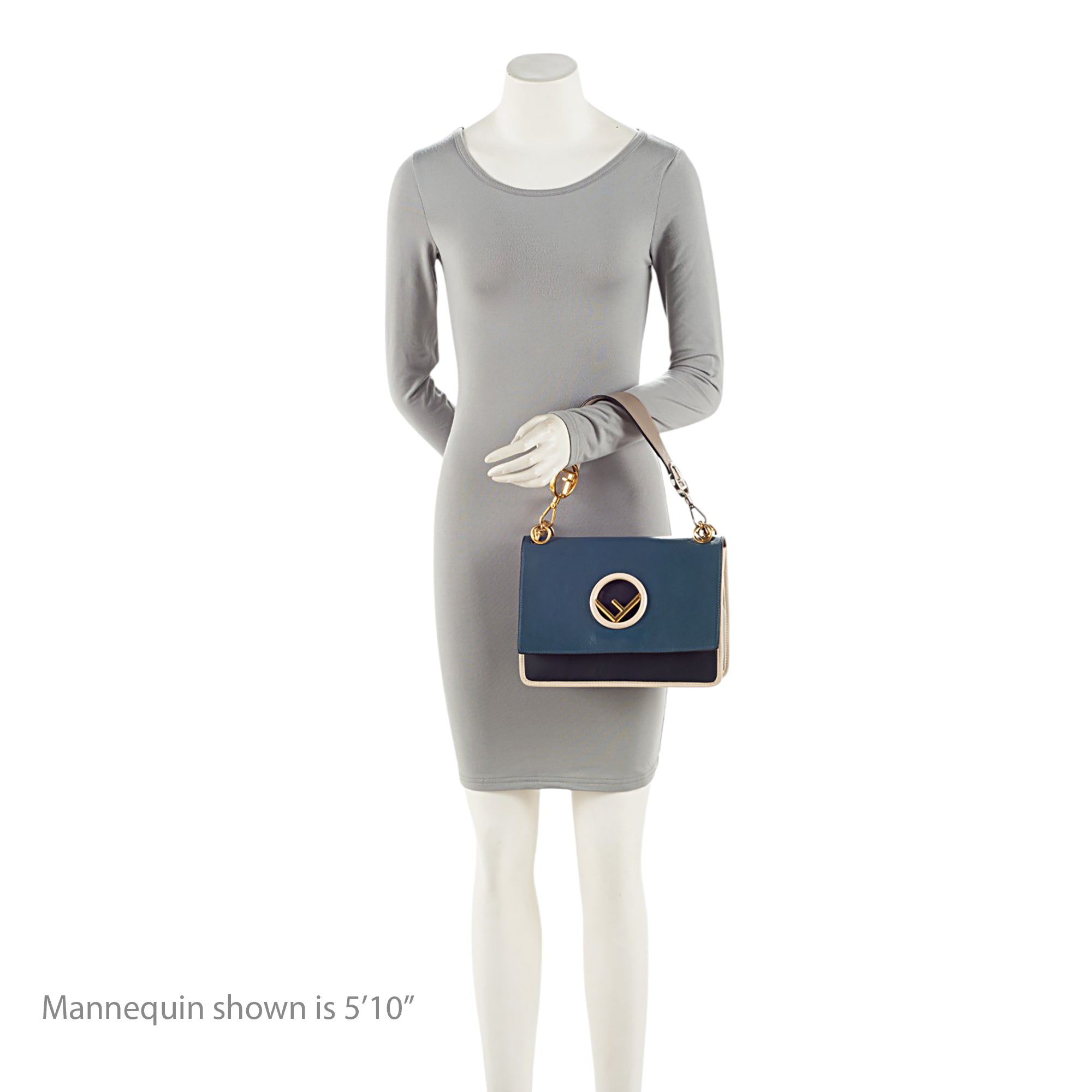 Fendi Leather Kan I F Medium Shoulder Bag