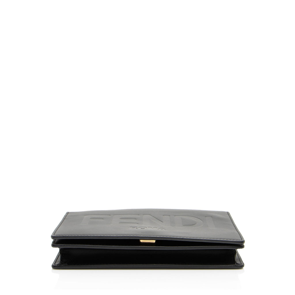 Fendi Embossed Vitello King Logo Wallet on Chain (SHF-23qfv8)