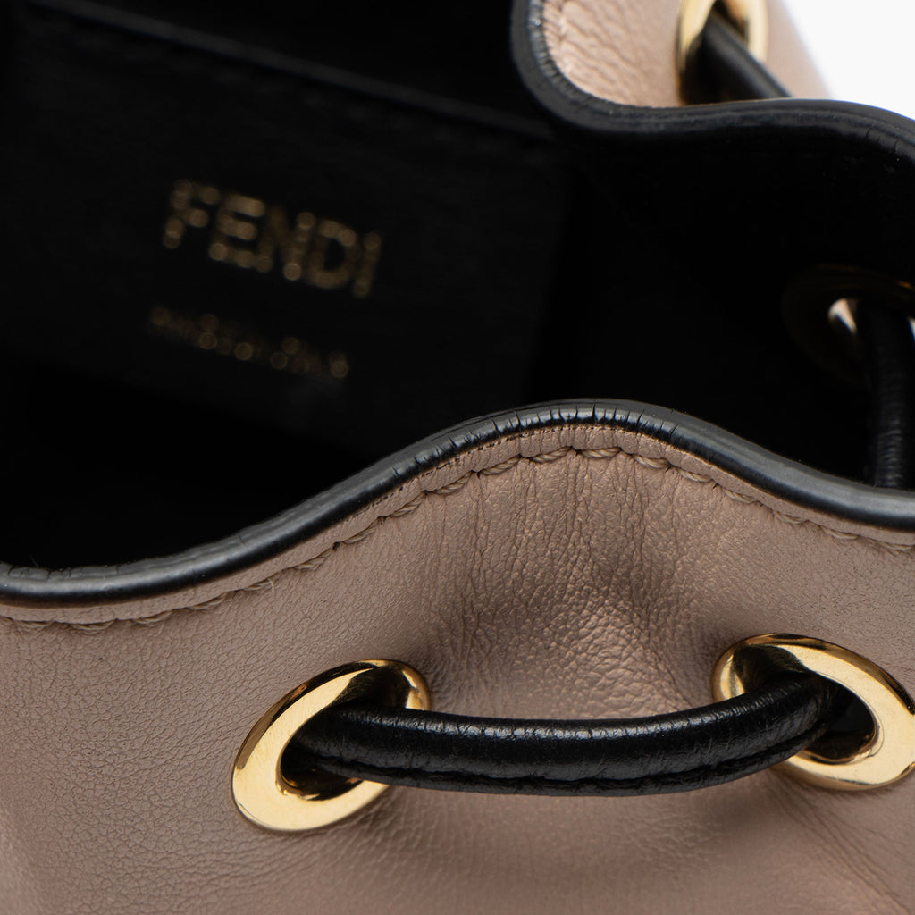 Fendi Leather Mon Tresor Small Bucket Bag