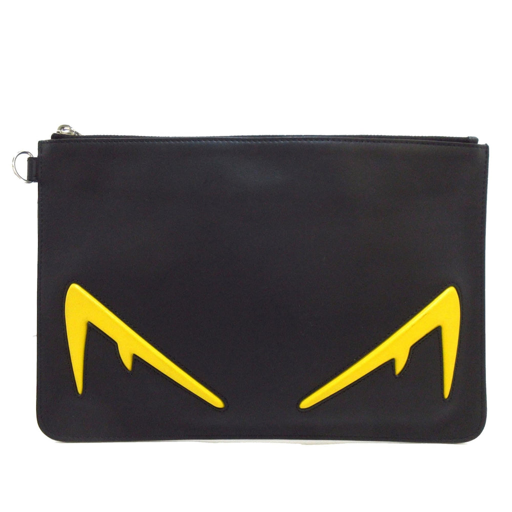 Fendi Leather Monster Eyes Clutch (SHG-ORzmvv)