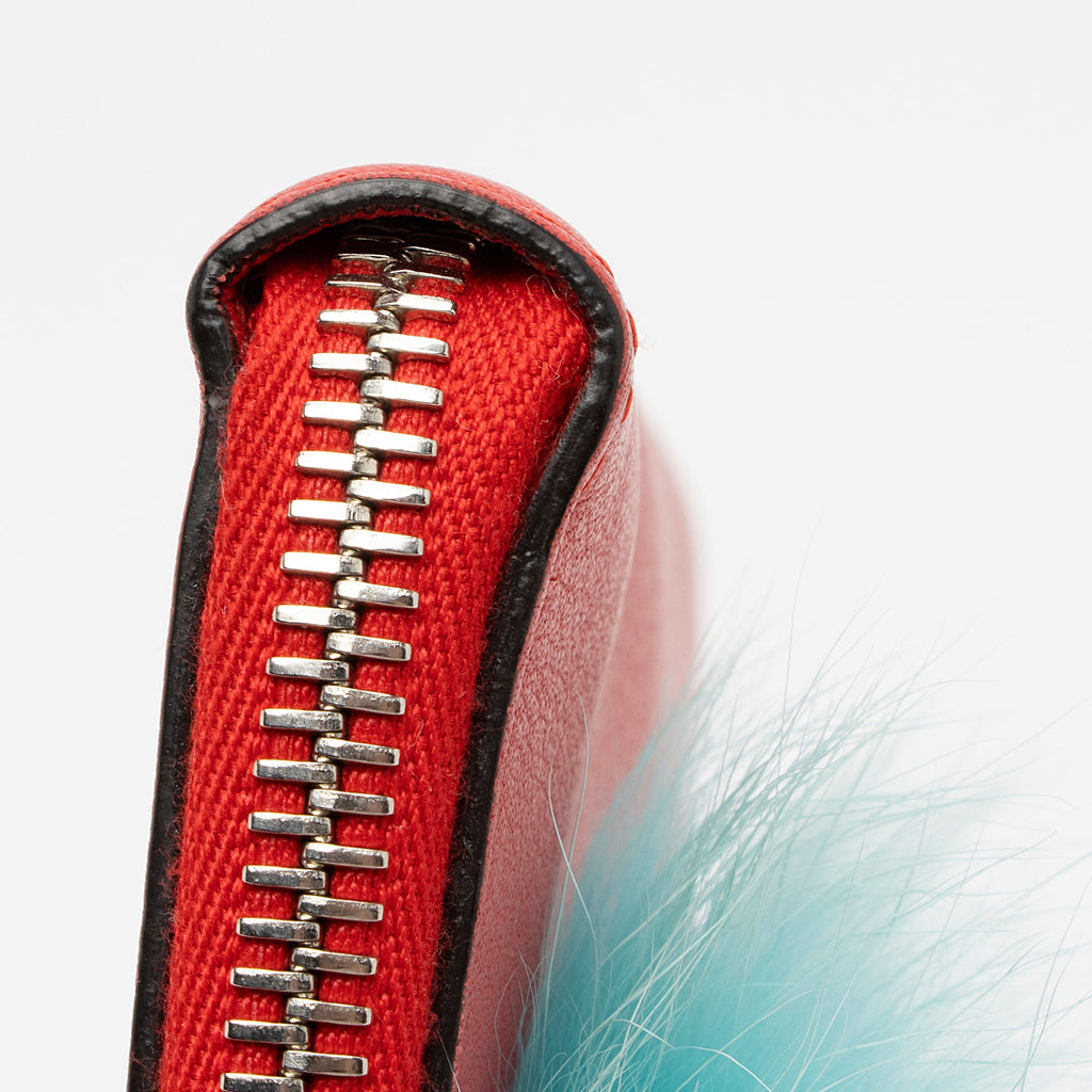 Fendi Leather Monster Zip Clutch (SHF-1L3C25)