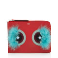 Fendi Leather Monster Zip Clutch (SHF-1L3C25)