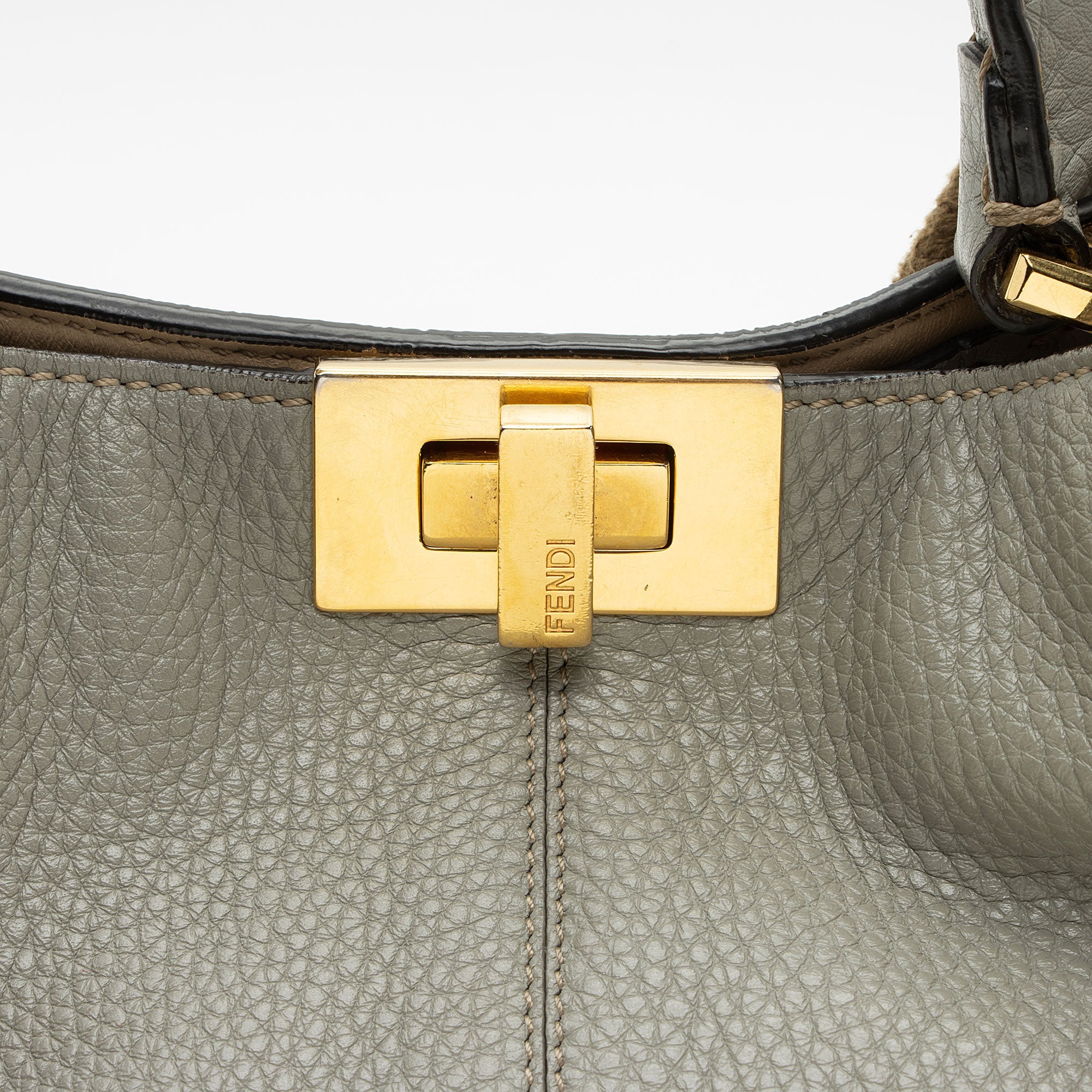 Fendi Leather Peekaboo X Lite Medium Satchel