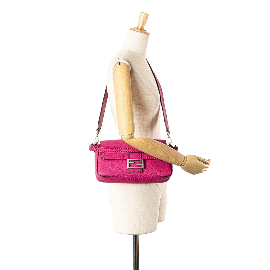 Fendi Leather Selleria Baguette Satchel