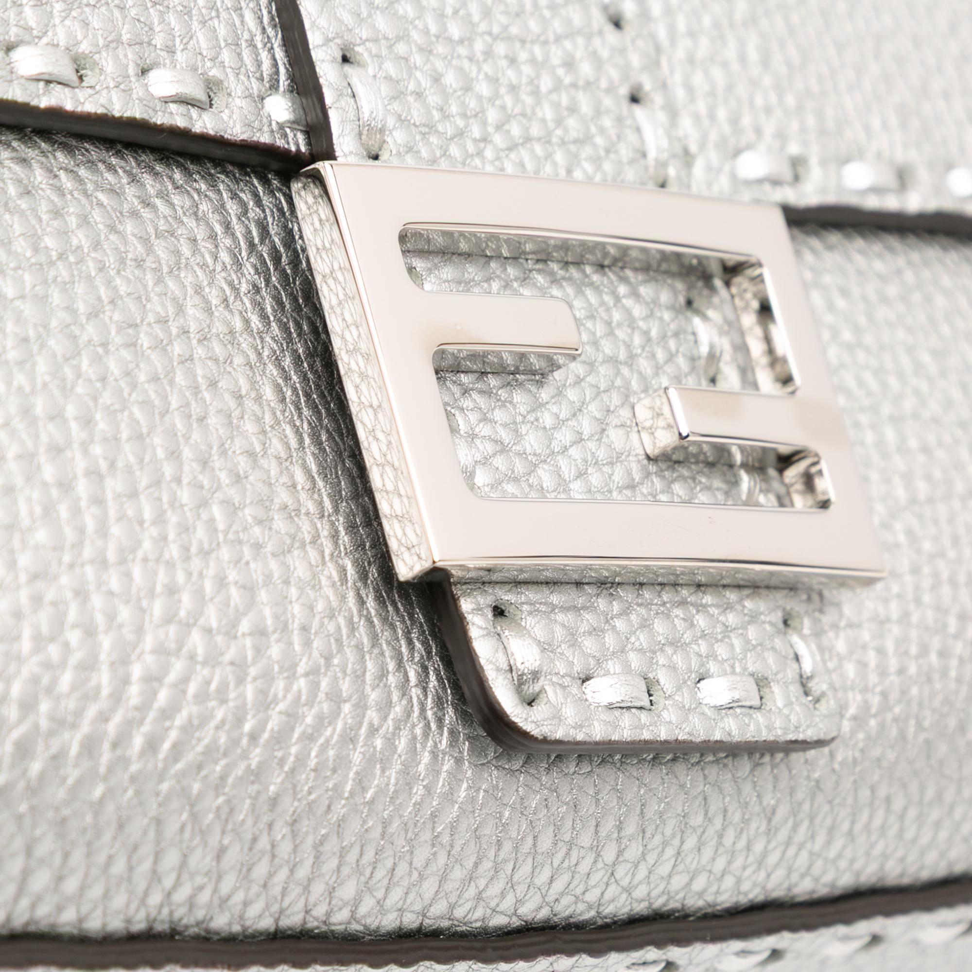 Fendi Leather Selleria Baguette Satchel