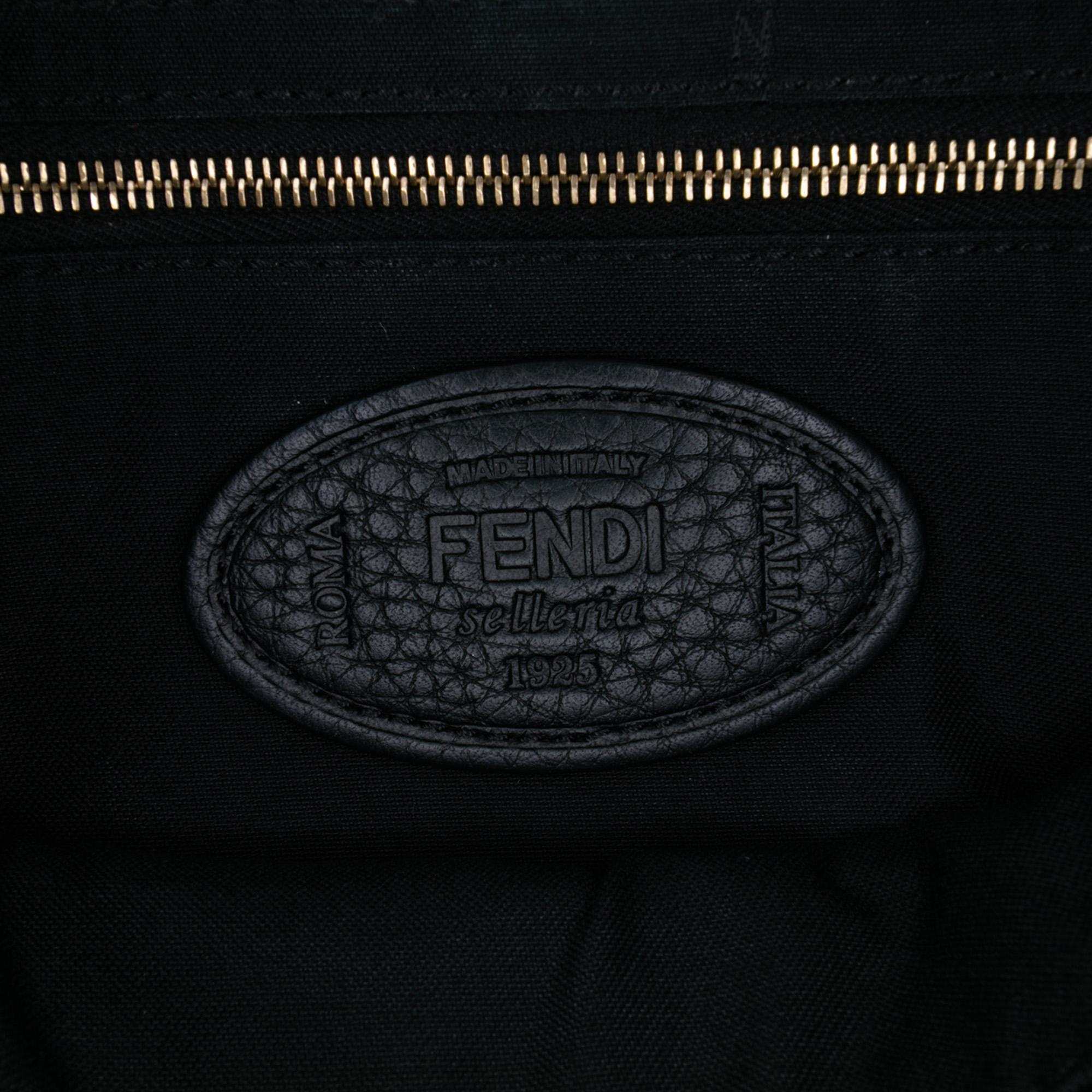 Fendi Leather Selleria Convertible Baguette Satchel