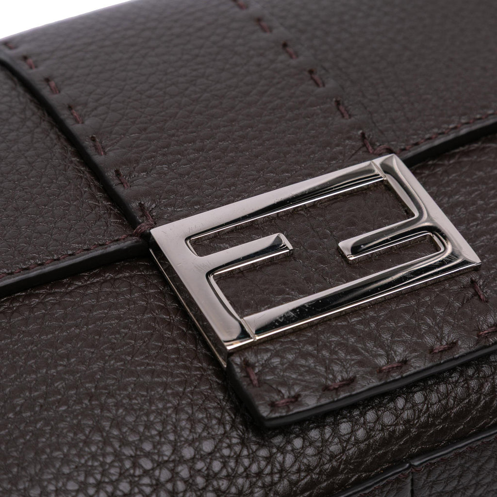 Fendi Leather Selleria Convertible Baguette Satchel