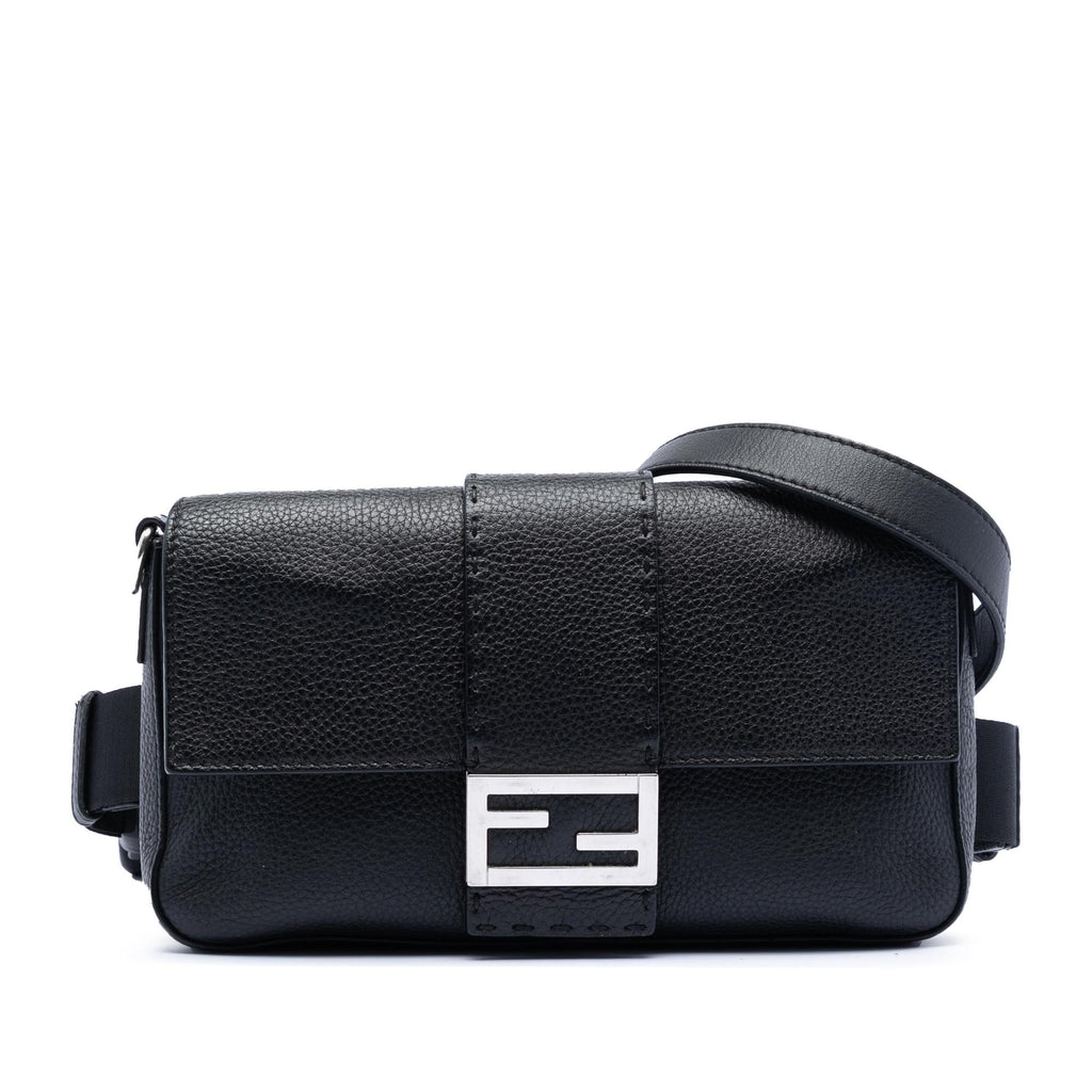 Fendi Leather Selleria Convertible Baguette Satchel