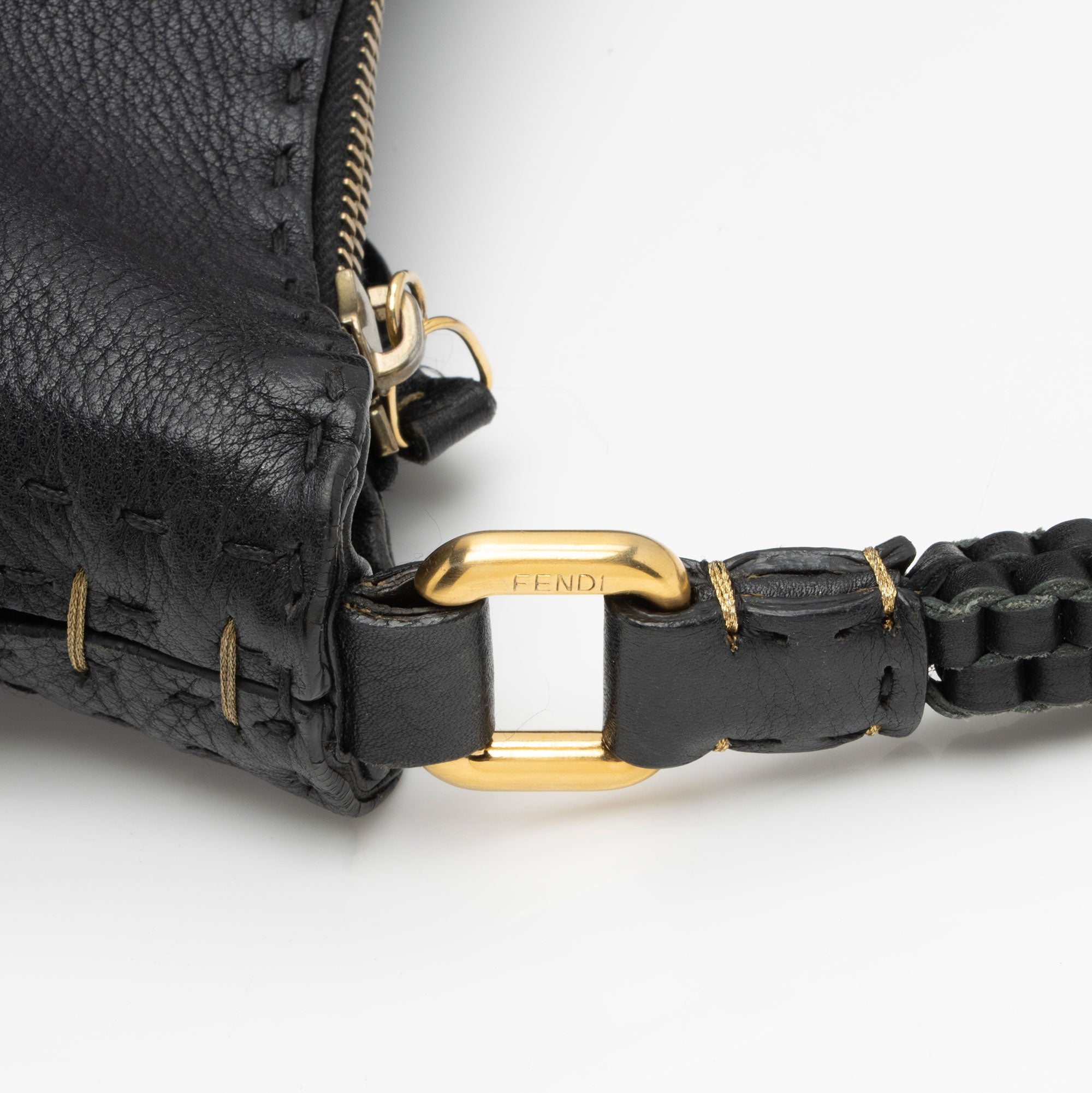 Fendi Leather Selleria Hobo (SHF-Xh4Dib)