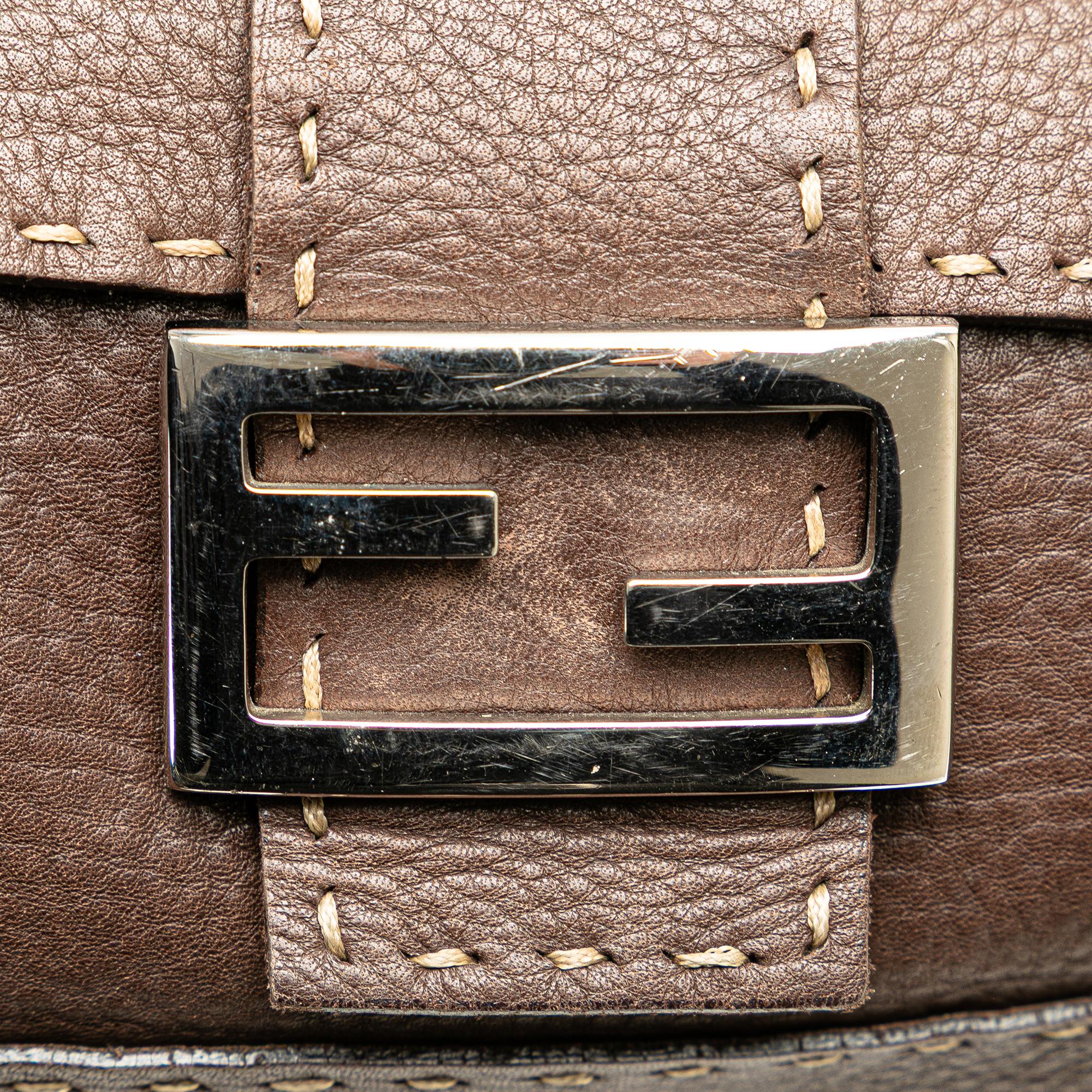 Fendi Leather Selleria Mamma Forever Shoulder Bag