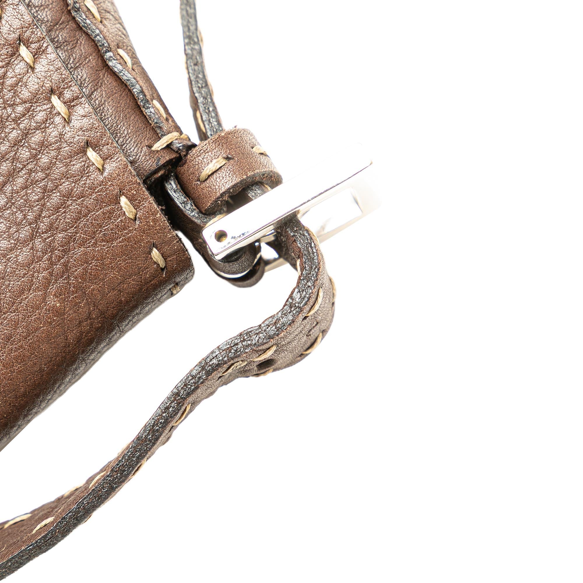 Fendi Leather Selleria Mamma Forever Shoulder Bag