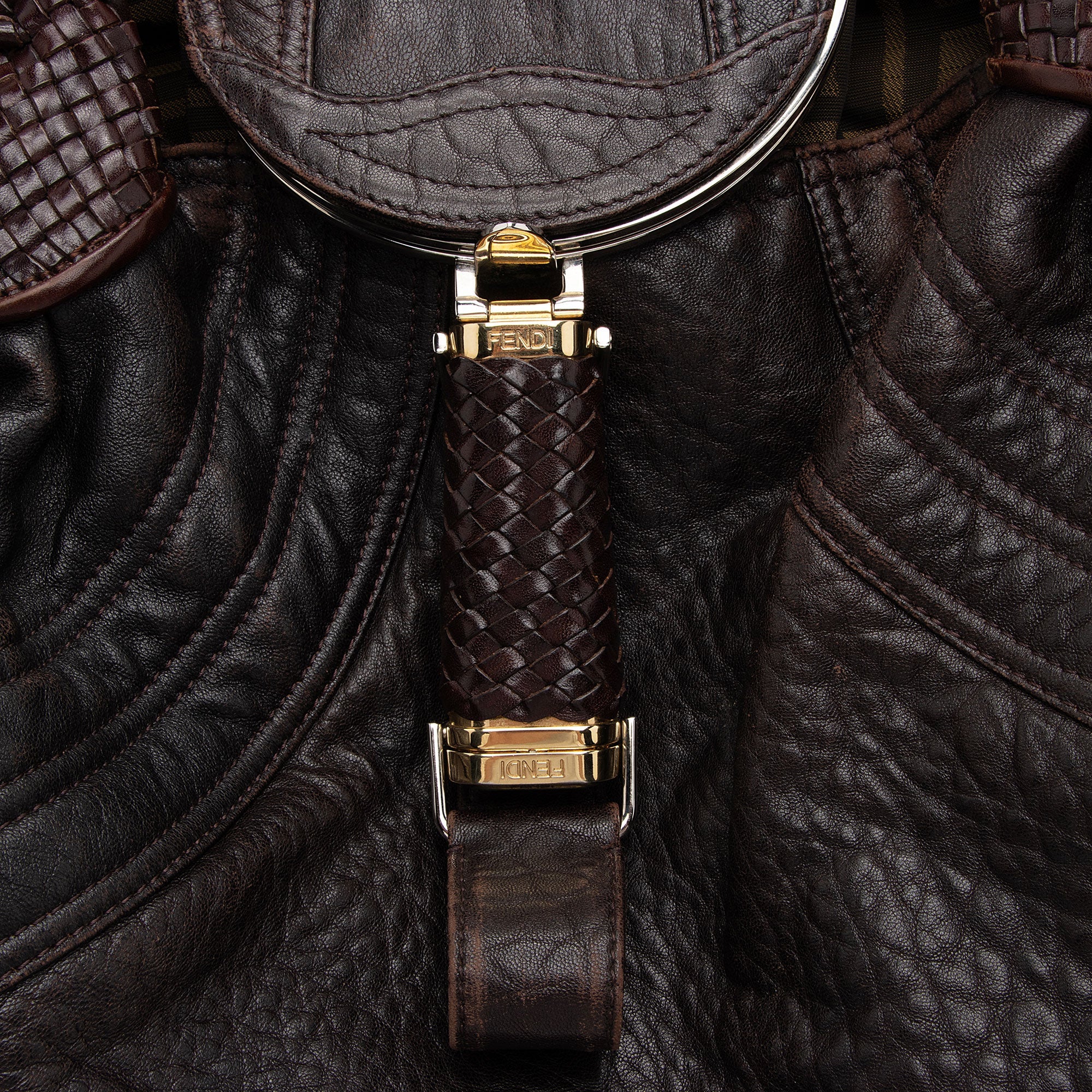 Fendi Leather Spy Satchel (SHF-1314Gg)