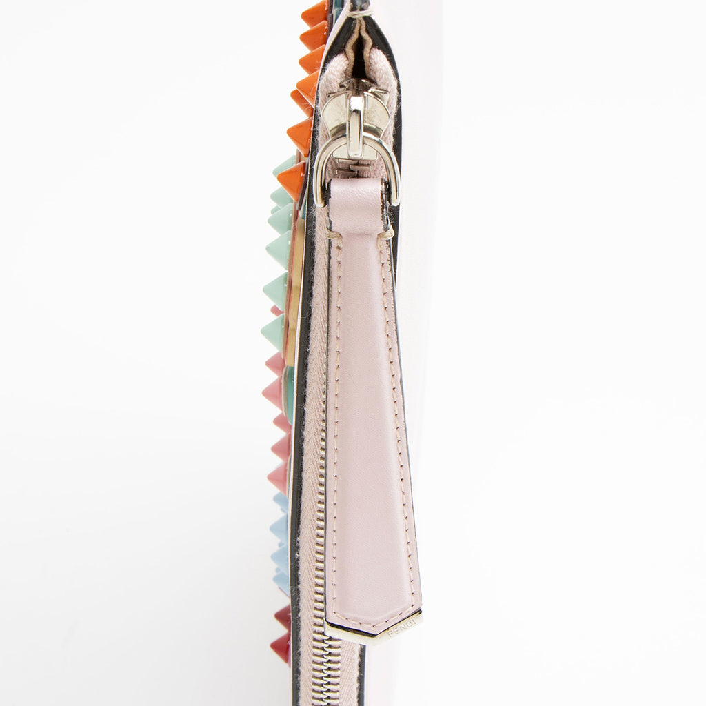 Fendi Leather Studded Fun Fair Clutch