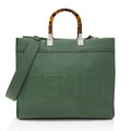 Fendi Leather Sunshine Medium Shopper Tote (SHF-qVztkQ)