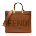 Fendi Leather Sunshine Medium Shopper Tote