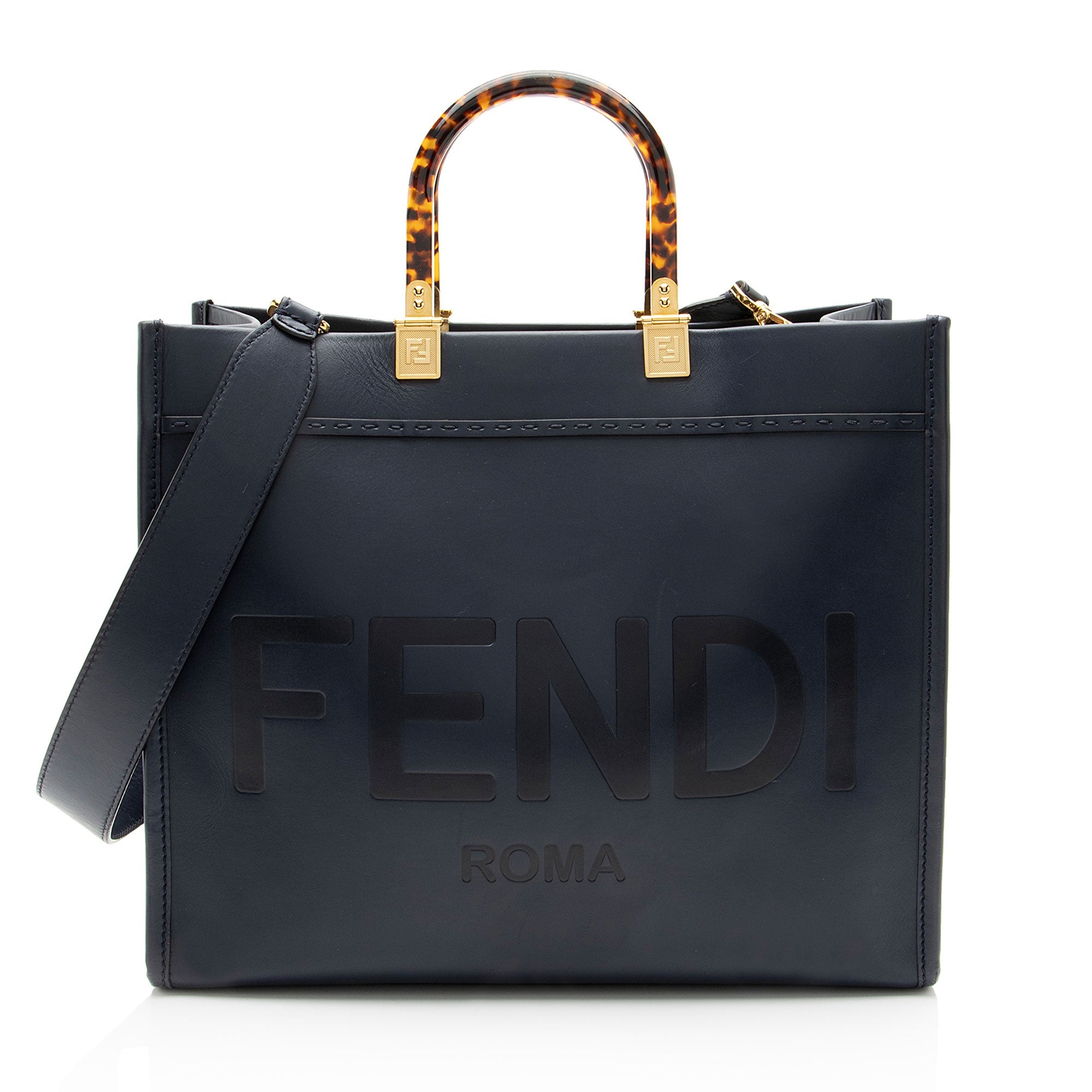 Fendi Leather Sunshine Medium Shopper Tote