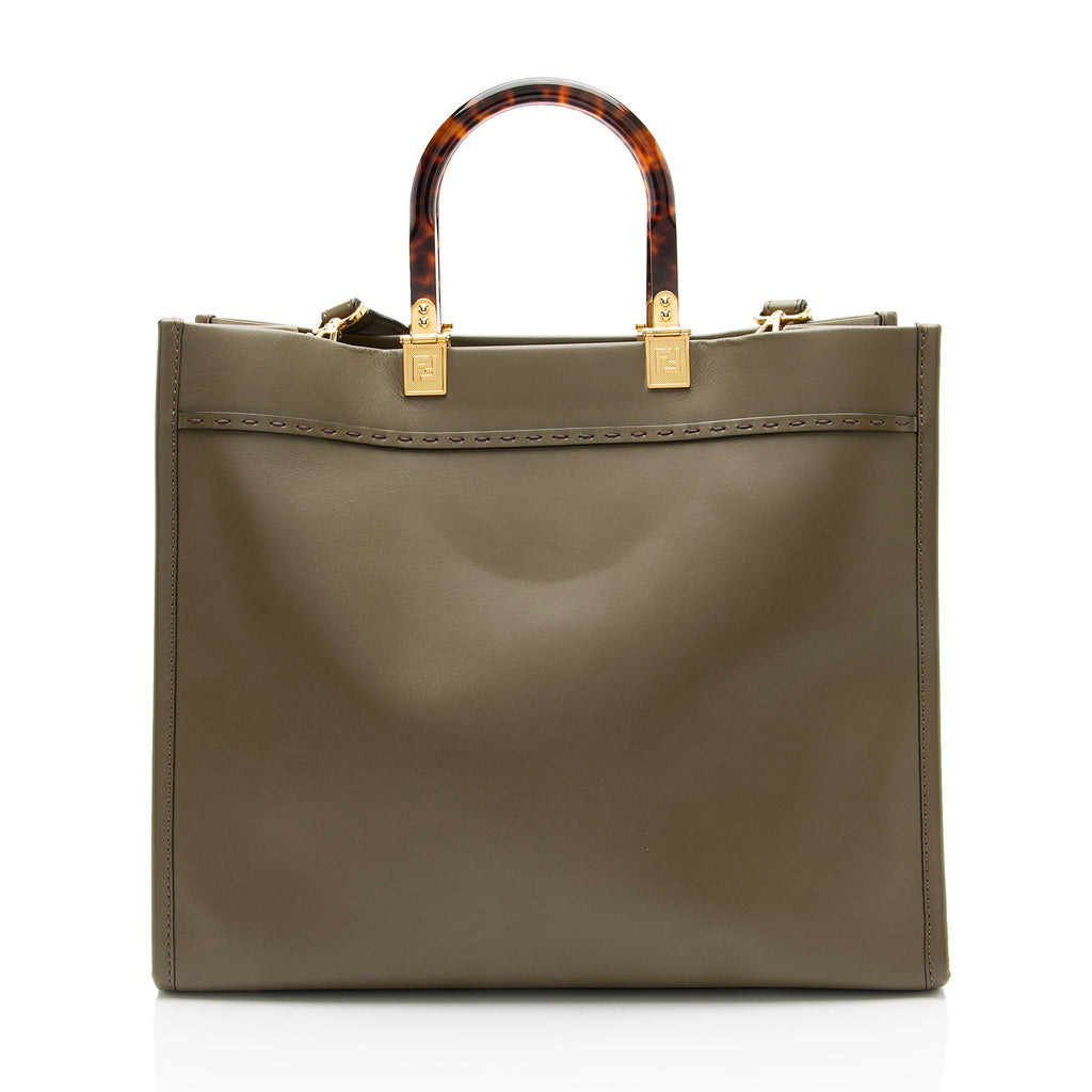 Fendi Leather Sunshine Medium Shopper Tote