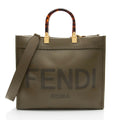 Fendi Leather Sunshine Medium Shopper Tote