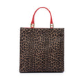 Fendi Leopard Print Canvas Tote