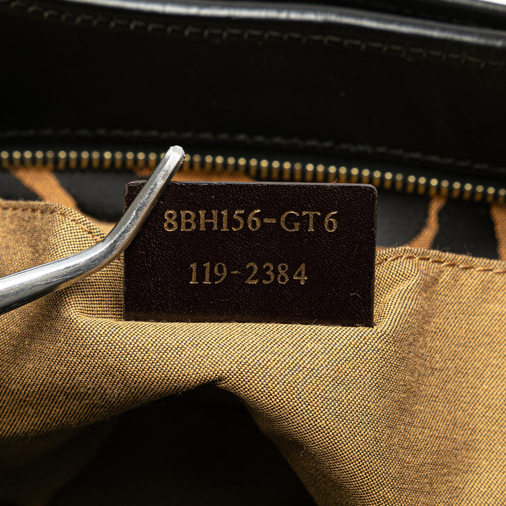 Fendi Leopard Print Chef Canvas Handbag