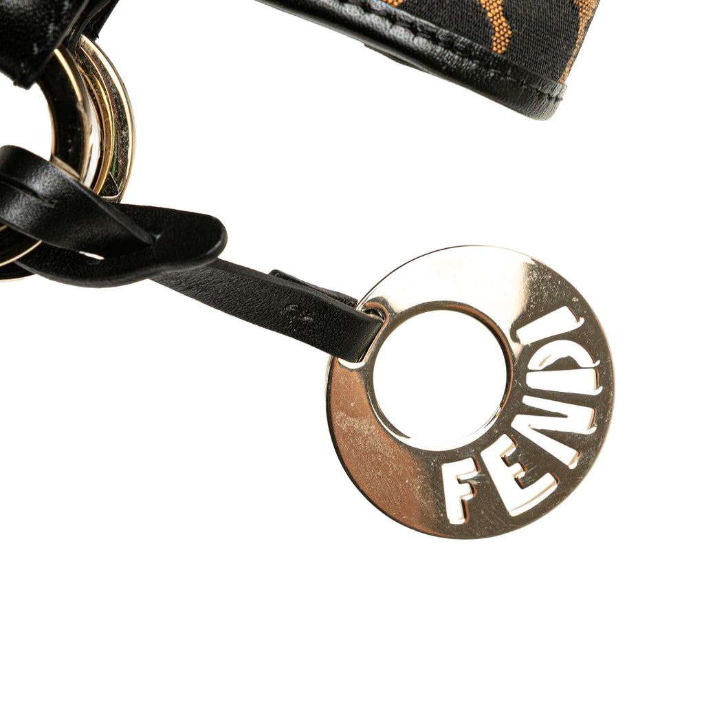 Fendi Leopard Print Chef Canvas Handbag