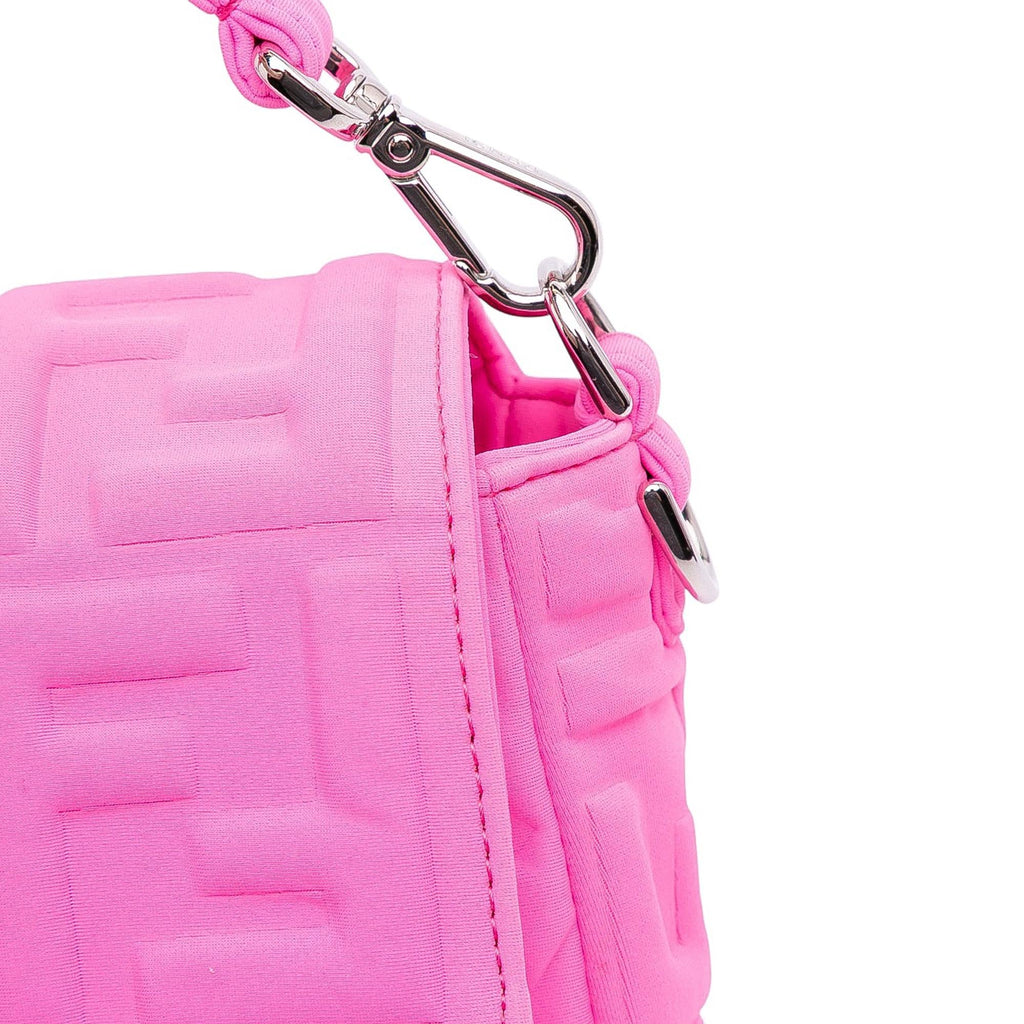 Fendi Medium Embossed Lycra Baguette Satchel