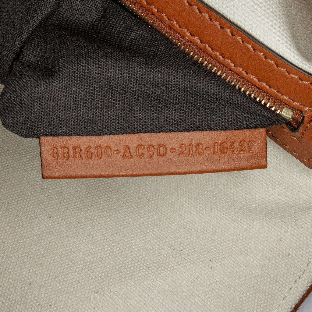 Fendi Medium Embroidered Canvas Baguette