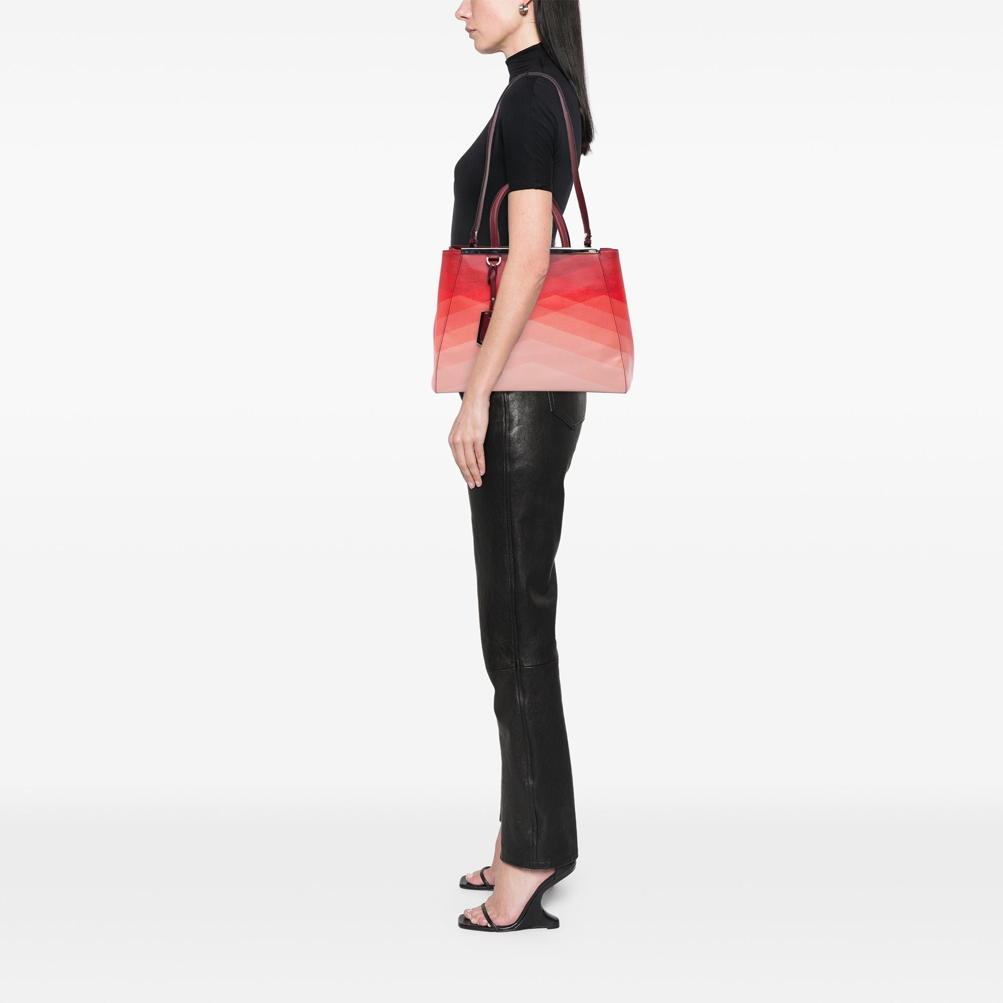 Fendi Medium Leather Geometric Degrade 2Jours Satchel