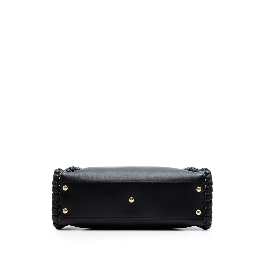 Fendi Medium Leather Lace Up Peekaboo Iconic Satchel