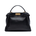 Fendi Medium Leather Lace Up Peekaboo Iconic Satchel
