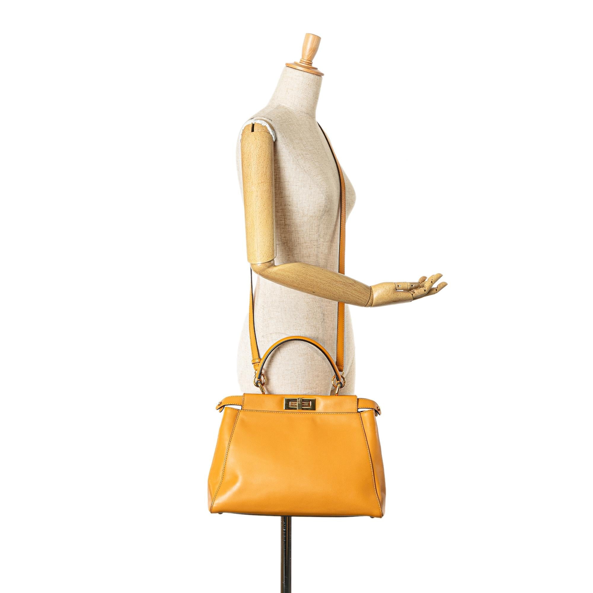Fendi Medium Leather Peekaboo Satchel