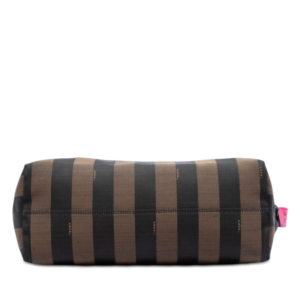 Fendi Medium Pequin Canvas Roll Tote