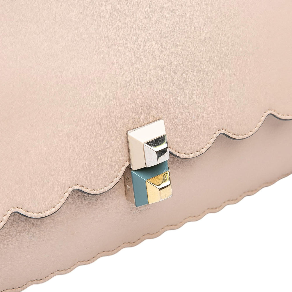 Fendi Medium Scalloped Leather Kan I Satchel