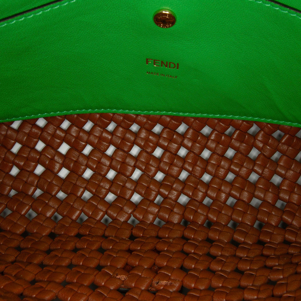 Fendi Medium Woven Leather Baguette Bag (SHG-TagzzS)
